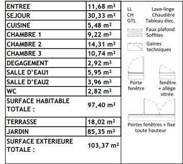 Appartement - 97 m² - 4 pièces