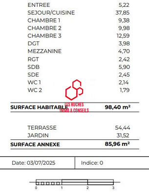 Appartement - 98 m² - 4 pièces