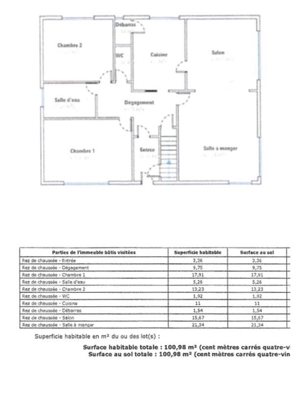Maison - 101 m² - 4 pièces