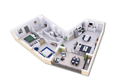 Appartement - 73 m² - 3 pièces