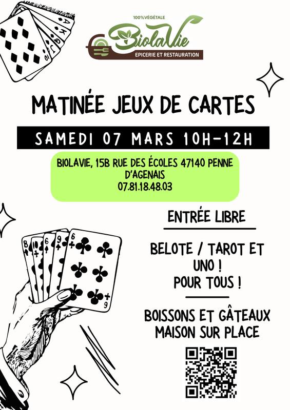 Matinée jeux de cartes pour tous les âges !