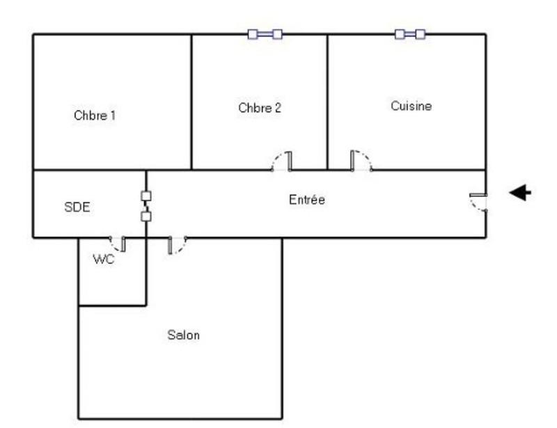 Appartement - 60 m² - 3 pièces