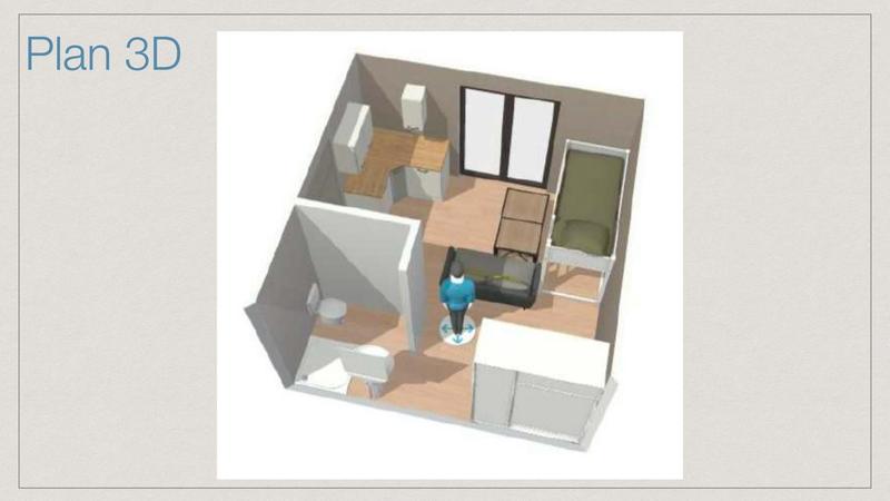 Appartement - 15 m² - 1 pièce