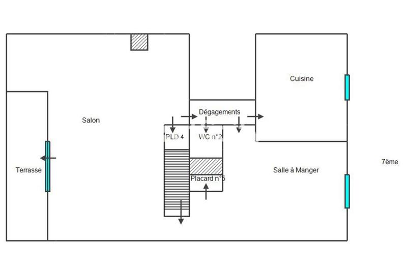 Appartement - 116 m² - 6 pièces