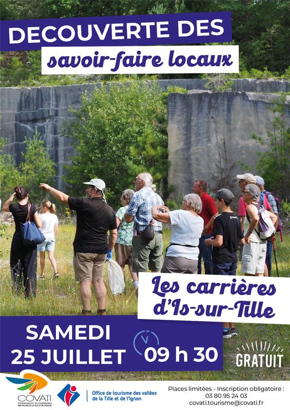 Découverte des savoir-faire locaux : les carrières d'Is-sur-Tille