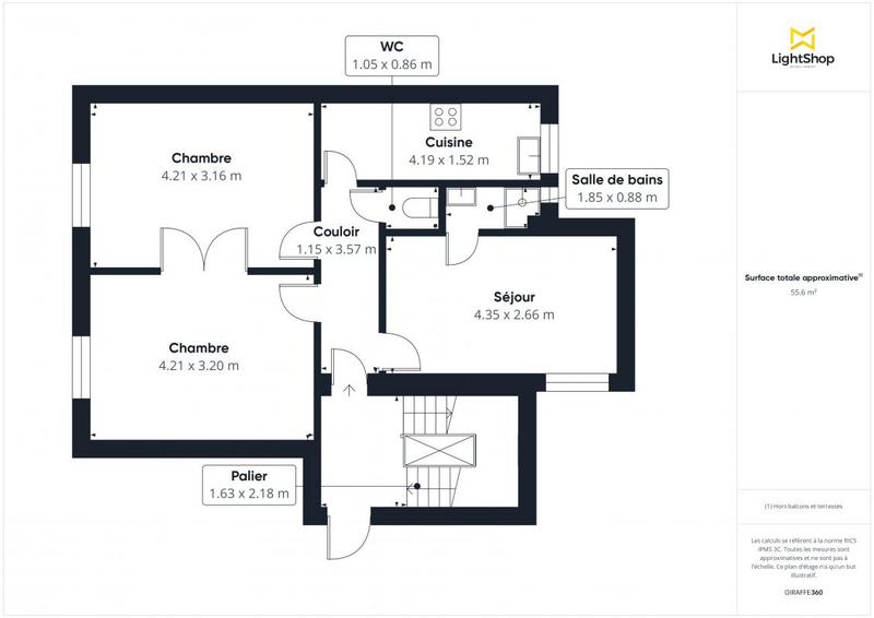 Appartement - 51 m² - 3 pièces
