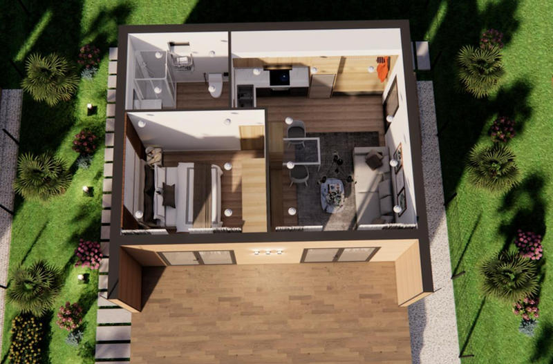 Maison - 40 m² - 2 pièces