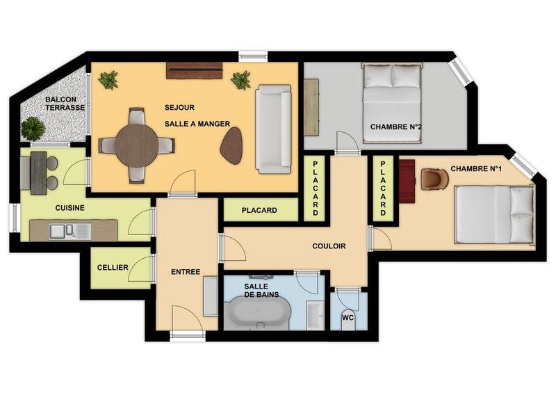 Appartement - 70 m² - 3 pièces