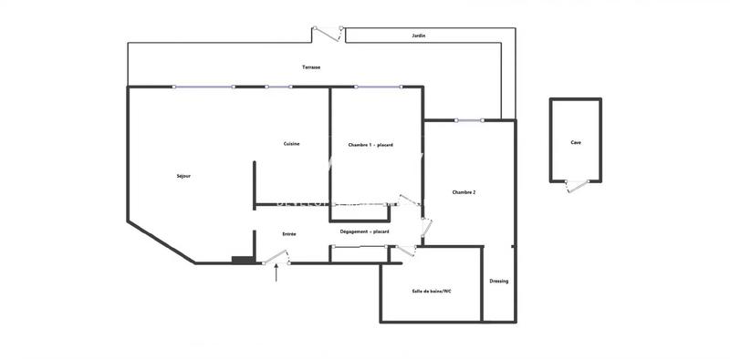 Appartement - 66 m² - 3 pièces