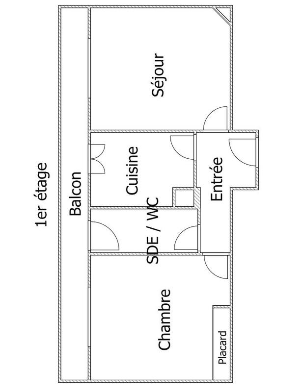 Appartement - 48 m² - 2 pièces