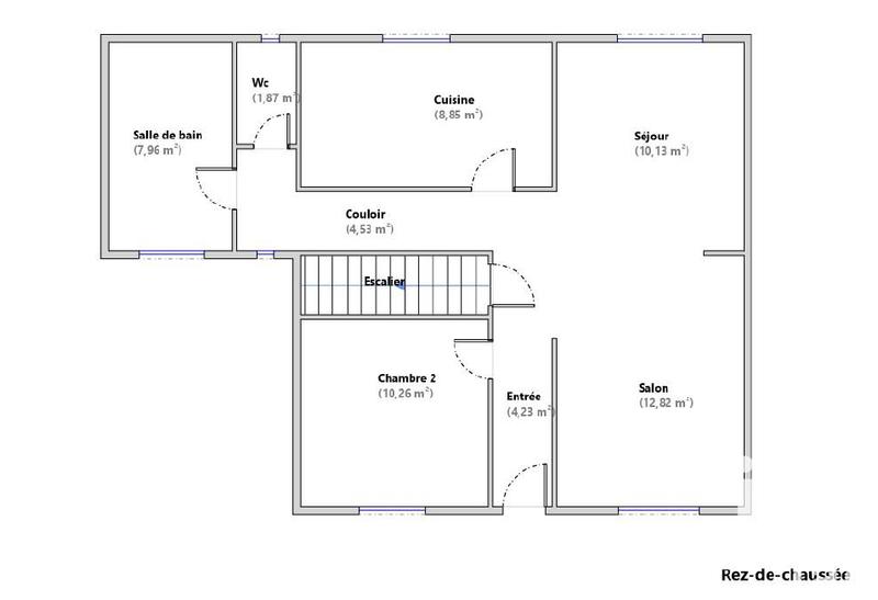 Maison - 80 m² - 5 pièces