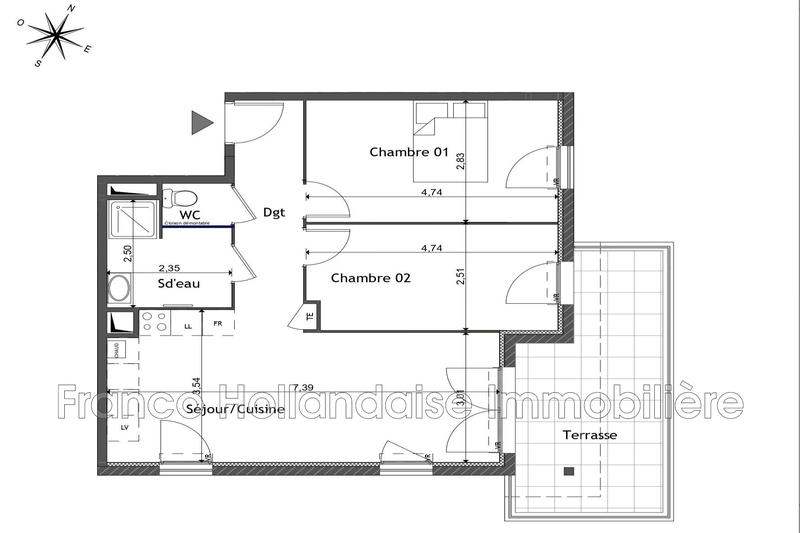 Appartement - 61 m² - 3 pièces