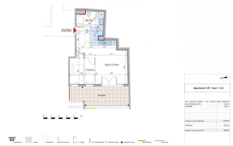 Appartement - 51 m² - 2 pièces