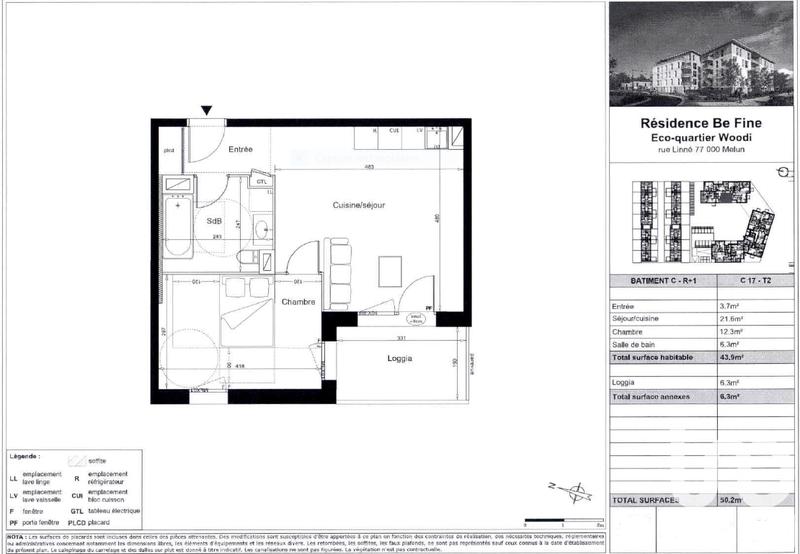 Appartement - 44 m² - 2 pièces