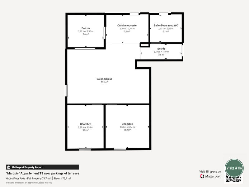 Appartement - 63 m² - 3 pièces