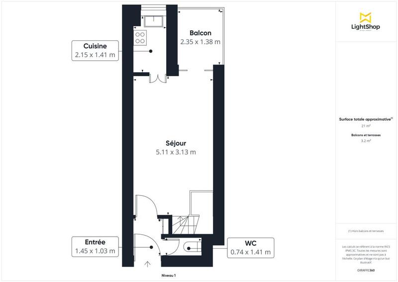 Appartement - 51 m² - 3 pièces