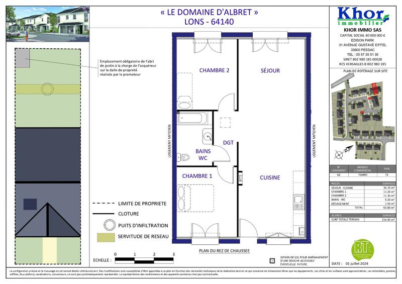 Maison - 66 m² - 3 pièces