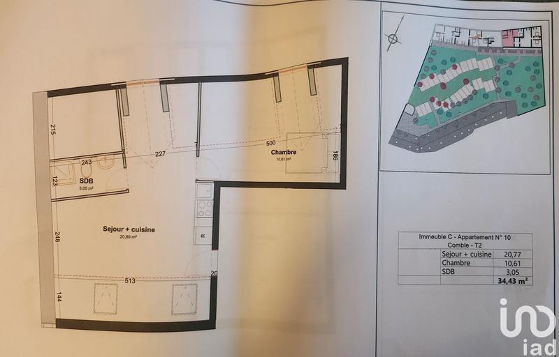 Appartement - 35 m² - 2 pièces