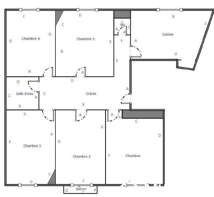 Chambre - 14 m² - 1 pièce