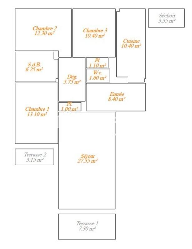 Appartement - 98 m² - 4 pièces