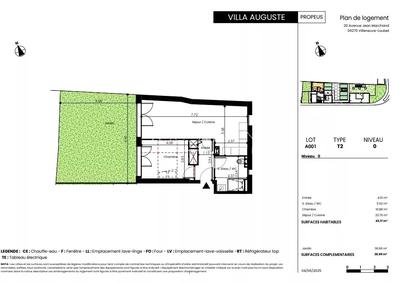 Appartement - 43 m² - 2 pièces