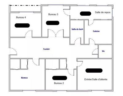Bureau - 117 m² - 5 pièces