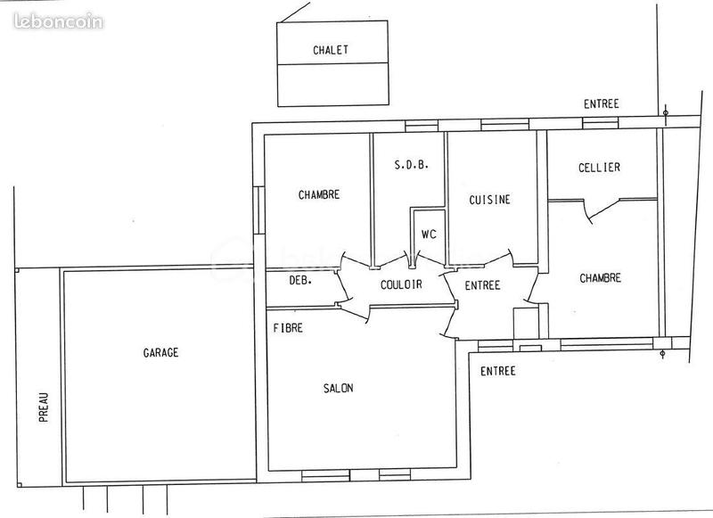 Maison de ville - 77 m² - 3 pièces