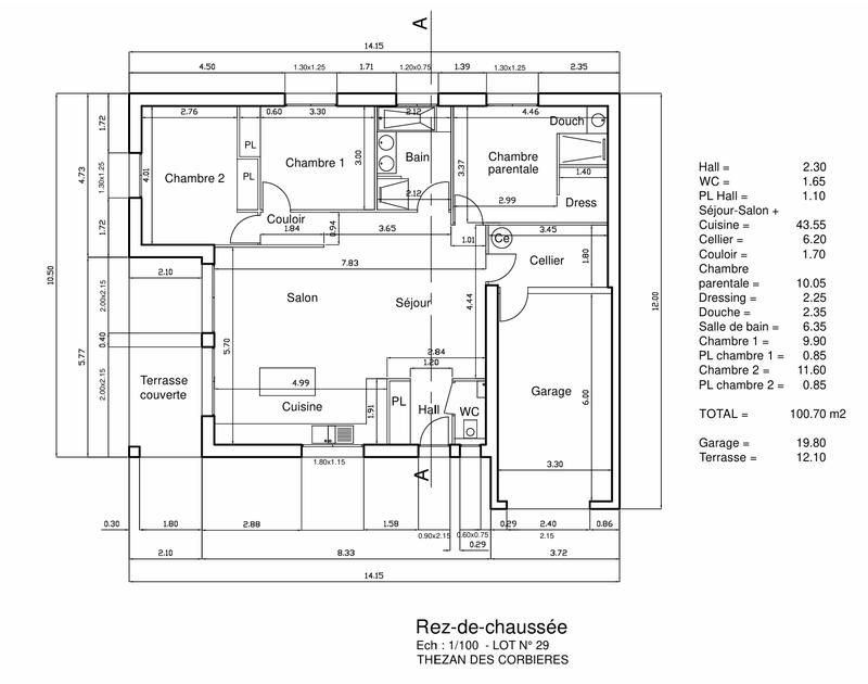 Maison - 101 m² - 4 pièces