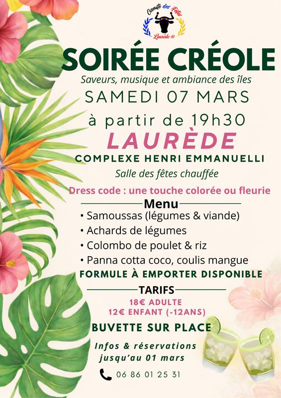 Soirée Créole à Laurède