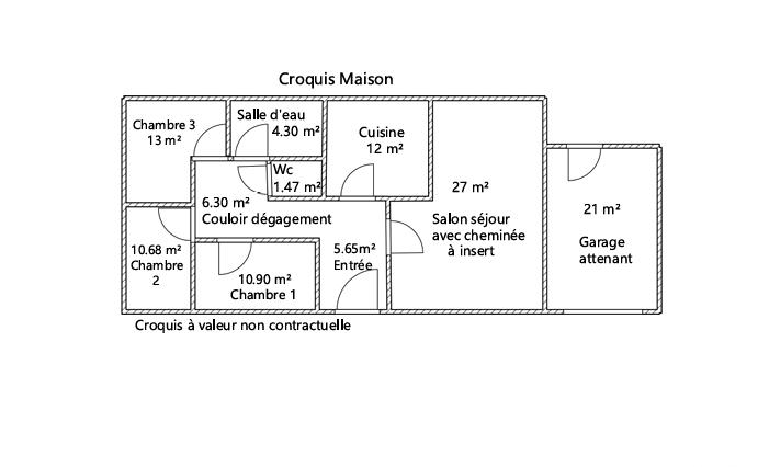 Maison - 91 m² - 5 pièces