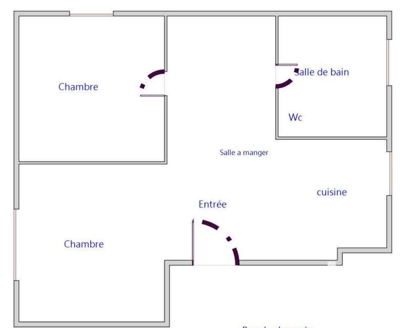 Appartement - 45 m² - 3 pièces