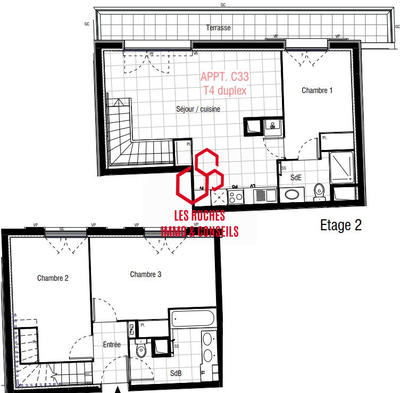 Duplex - 75 m² - 4 pièces