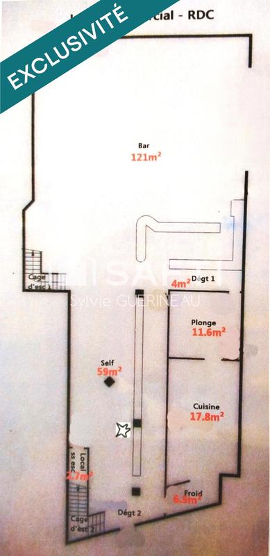 Local commercial - 421 m² - 4 pièces