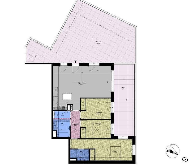 Appartement - 72 m² - 3 pièces