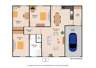 Maison - 75 m² - 4 pièces