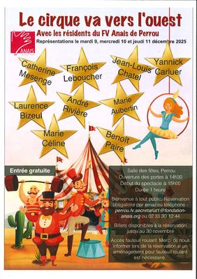 Spectacle de théâtre &quot;le cirque va vers l'ouest&quot;