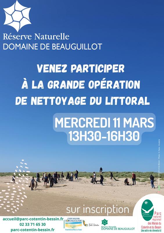 Ramassage des déchets sur le littoral de la Réserve de Beauguillot