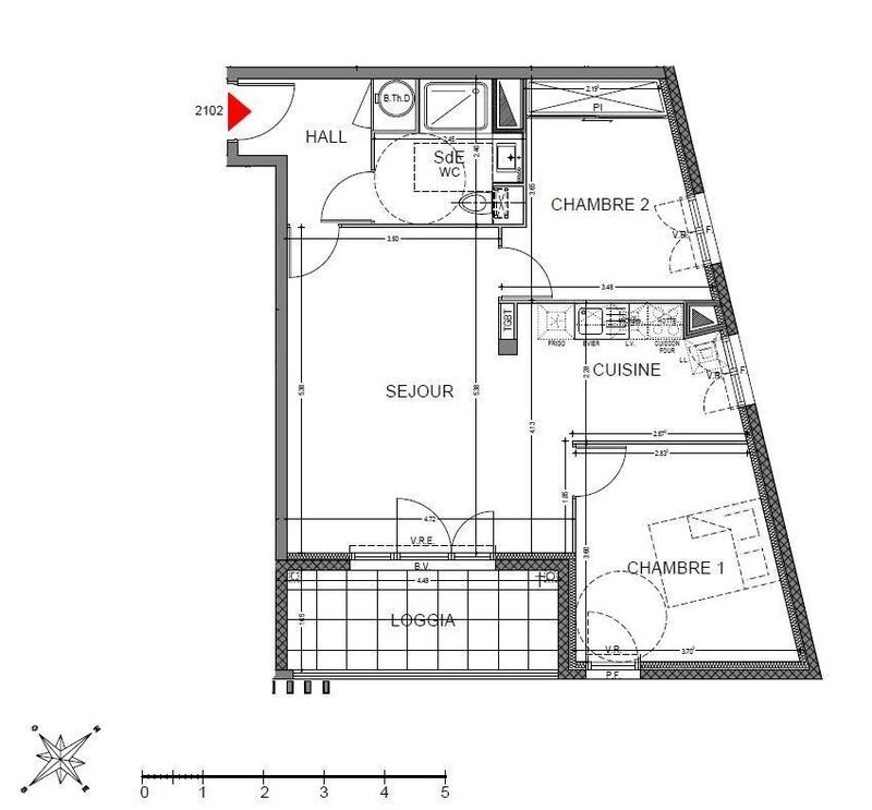 Appartement - 61 m² - 3 pièces