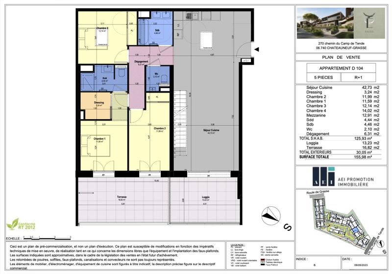 Appartement - 125 m² - 5 pièces