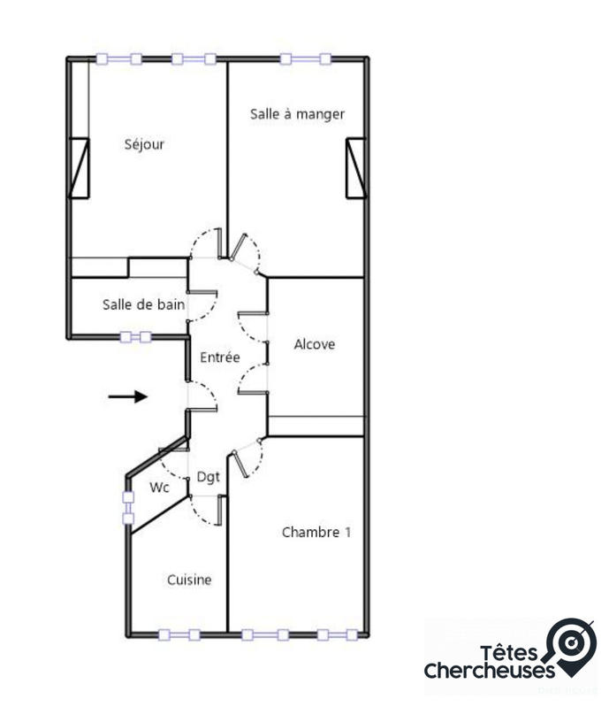 Appartement - 90 m² - 4 pièces