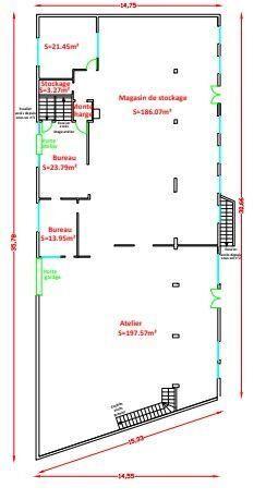 Local commercial - 1 700 m²