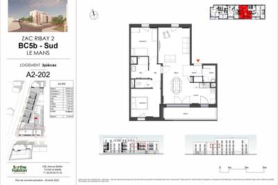Appartement - 71 m² - 3 pièces