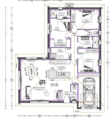 Maison - 104 m² - 4 pièces