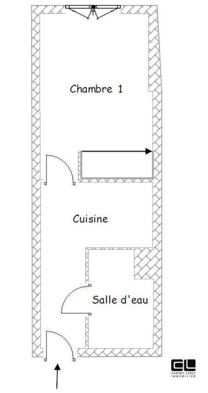 Appartement - 19 m² - 1 pièce