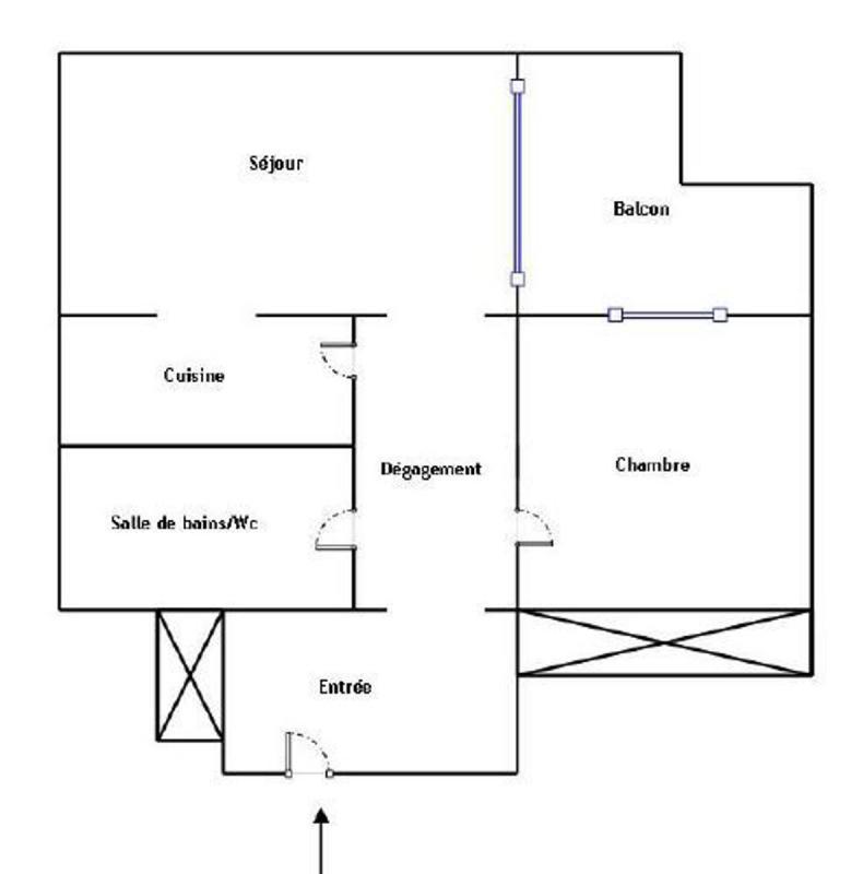 Appartement - 48 m² - 2 pièces