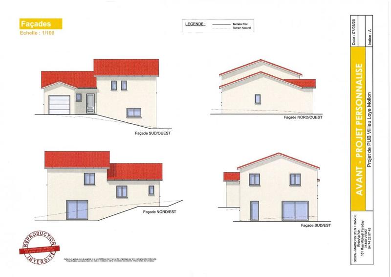 Terrain constructible - 1 068 m²