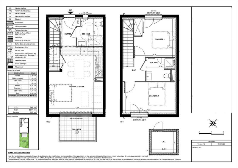 Maison - 59 m² - 3 pièces
