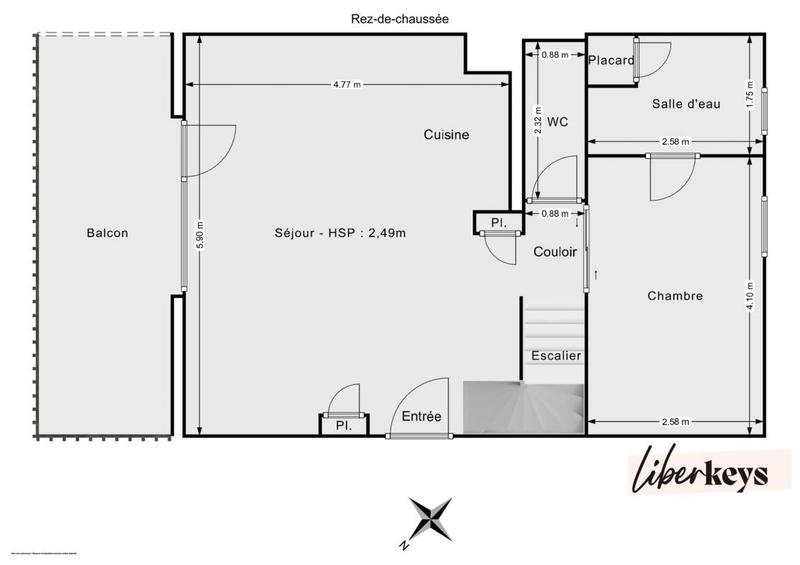 Duplex - 91 m² - 5 pièces