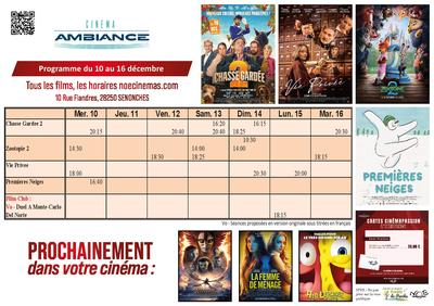 Programme cinéma  du 10 au 16 décembre