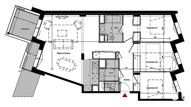 Appartement - 91 m² - 4 pièces